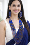 Blue Handmade Beaded Long Set