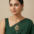 Floral Leaf Green Stone Pendant Set