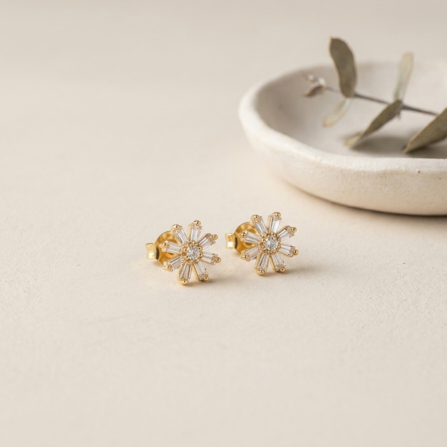 Flower Design Stud