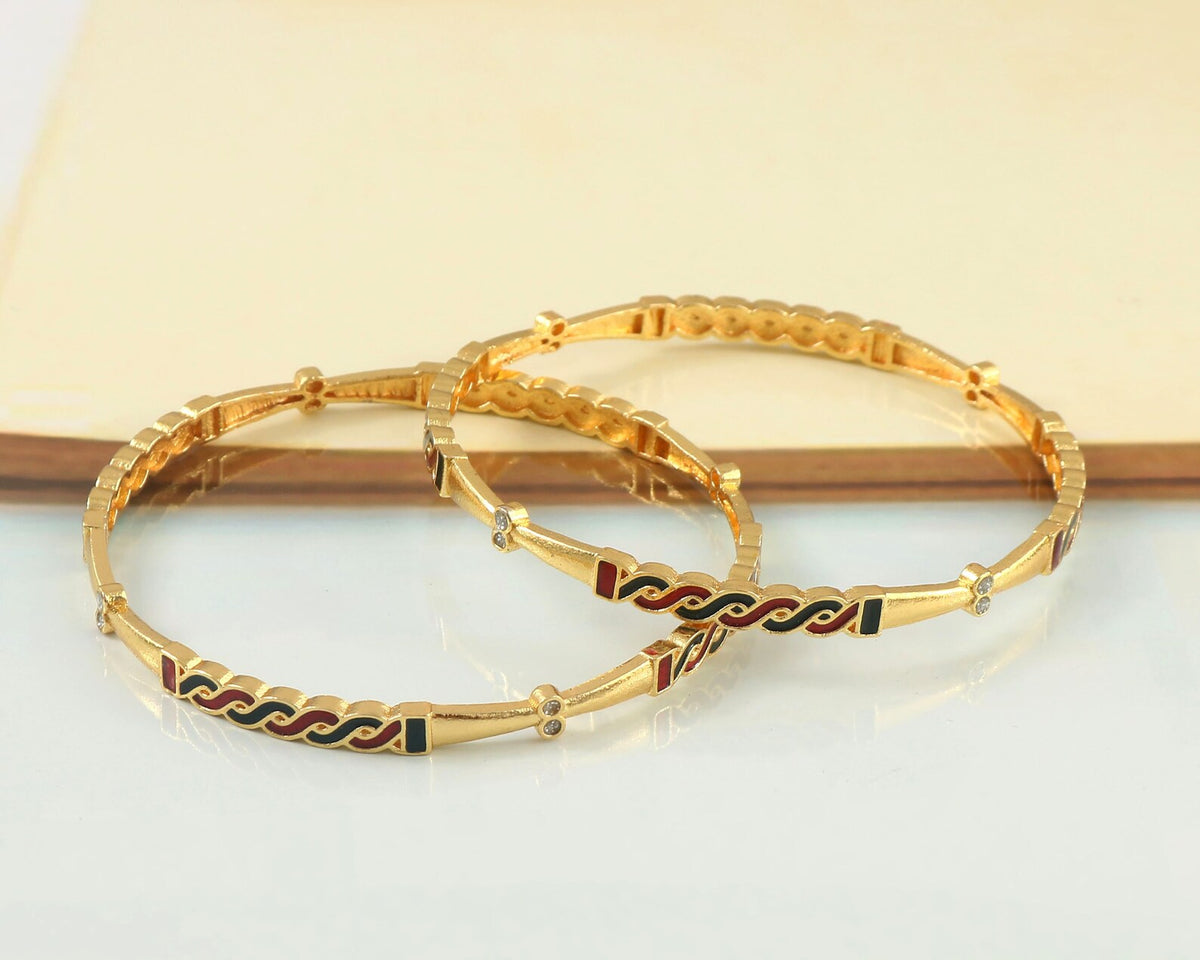 Elegant Gold Plated Bangles