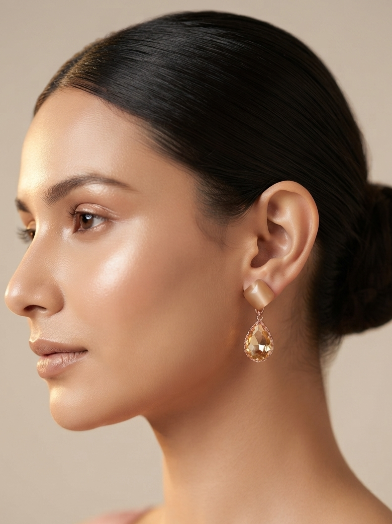 Buy Glass Teardrop Dangle Earrings