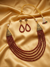 Crystal Multilayered Gold Plated Necklace