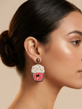 Popcorn Design Handmade Earrings