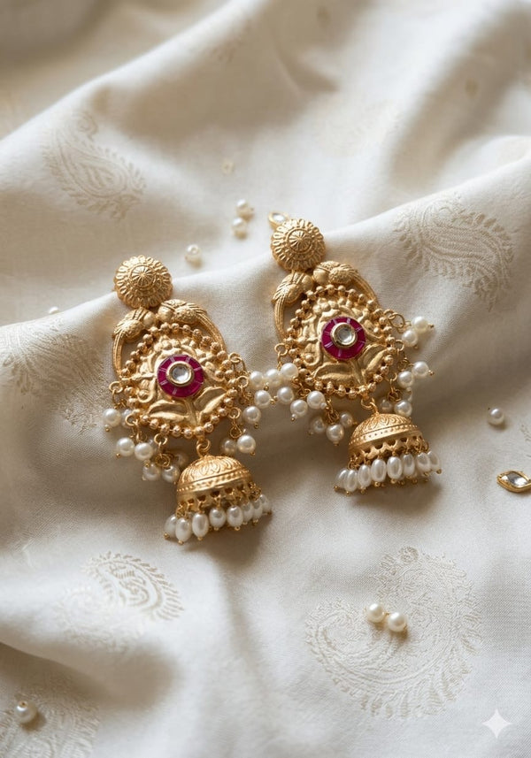 Golden Kashmiri Earrings