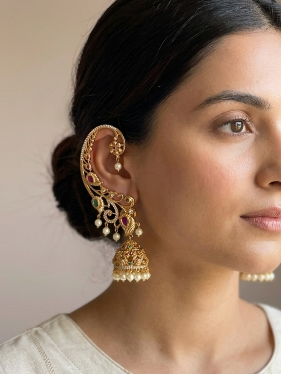 Traditional Kundan Earcuffs