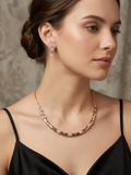 Rose Gold Plated Geometric Designer Choker Set