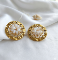 Golden Round Shape Earrings
