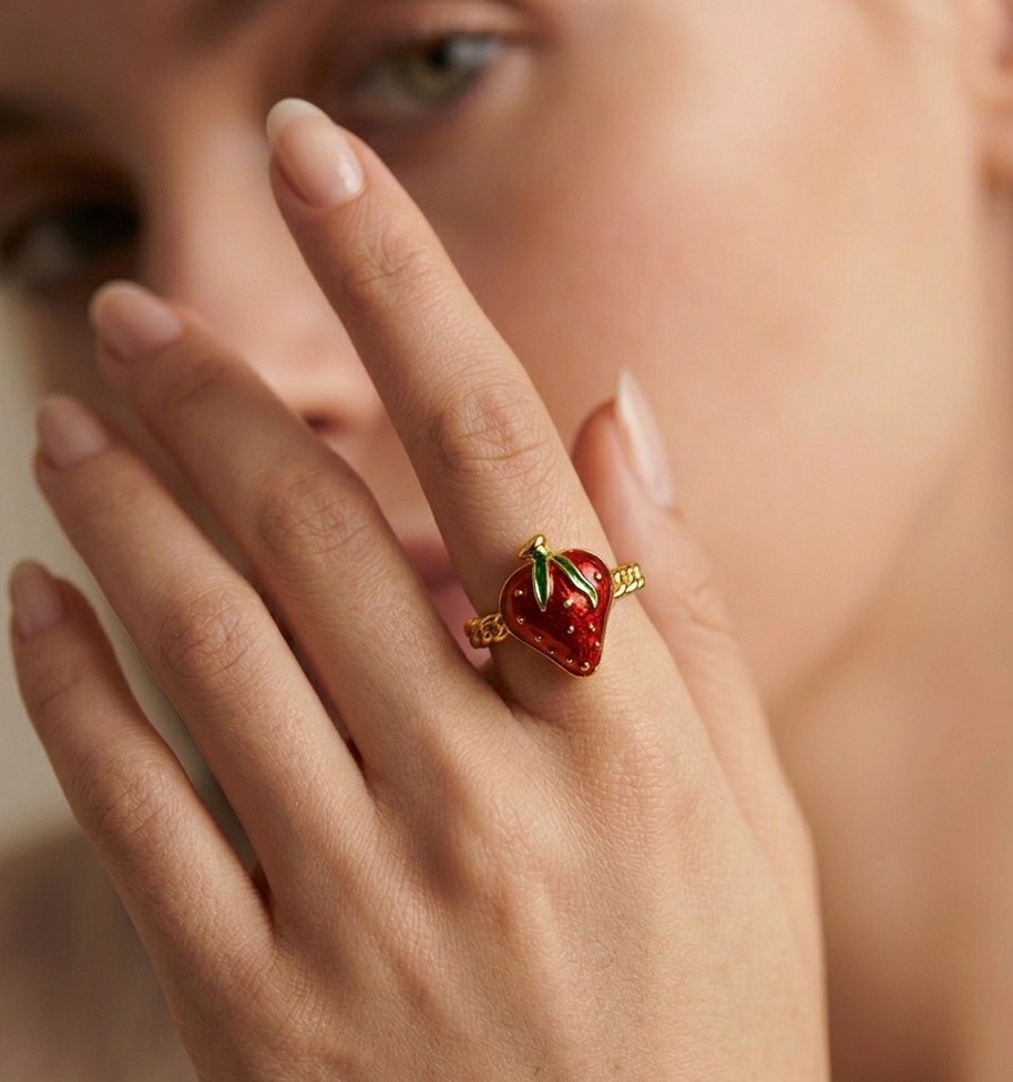 Strawberry Anti-Tarnish Ring
