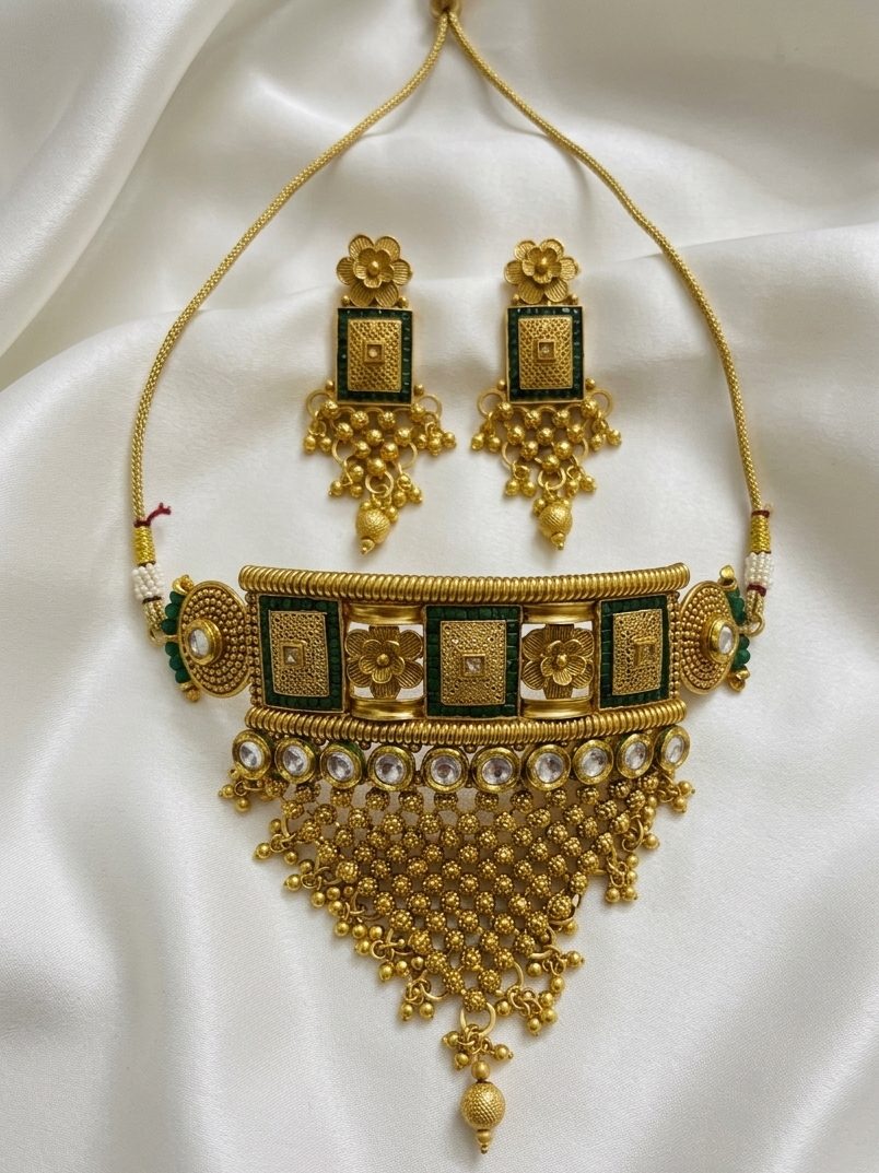 Antique Rajputi Style Padmavati Necklace
