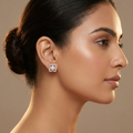Faux Pearl & Rhinestone Stud