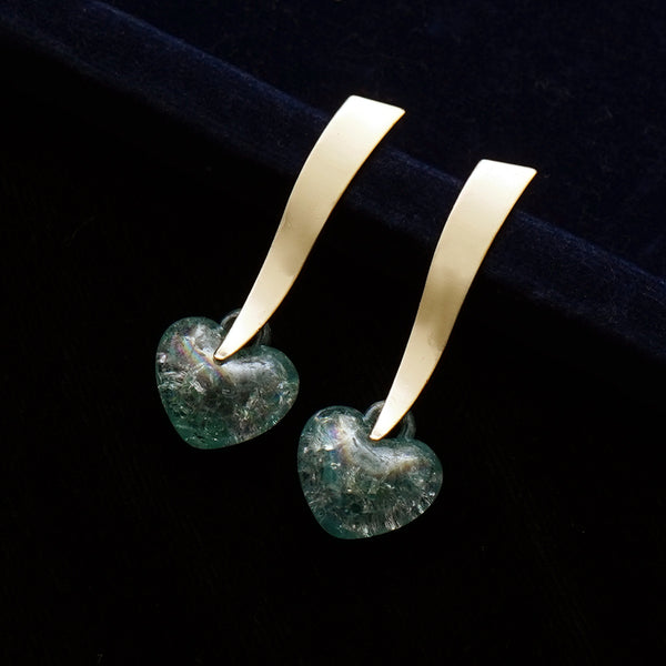 Heart Drop Chic Earrings