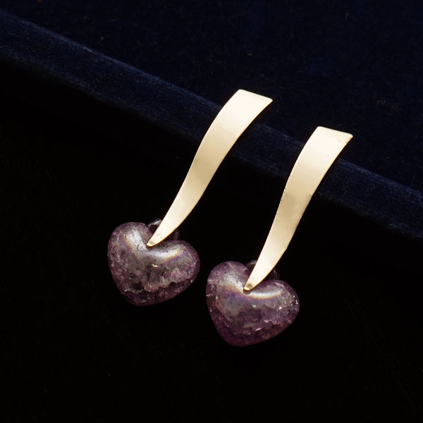 Heart Drop Chic Earrings