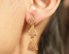 Rose Gold Plated Triangle Shaped Earrings