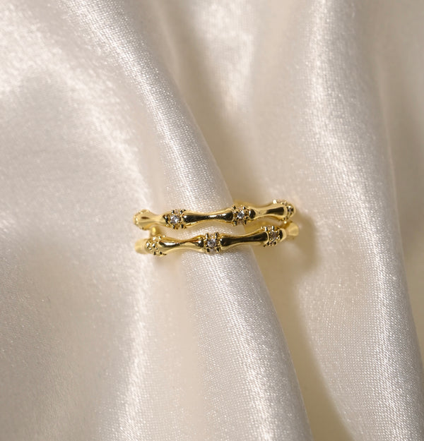 Bamboo Band Adjustable ring