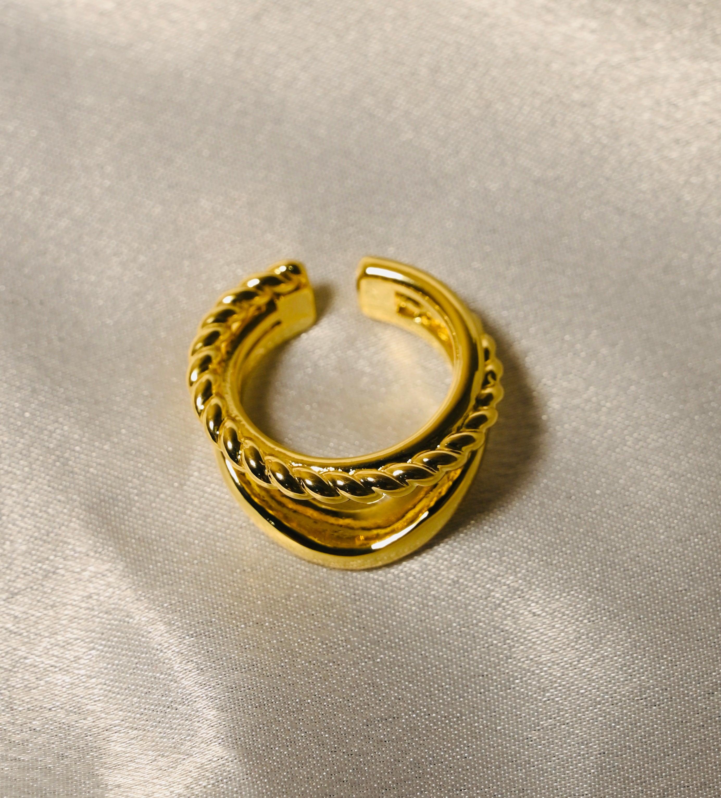 Anti-Tarnish Gold Plated Adjustable Ring