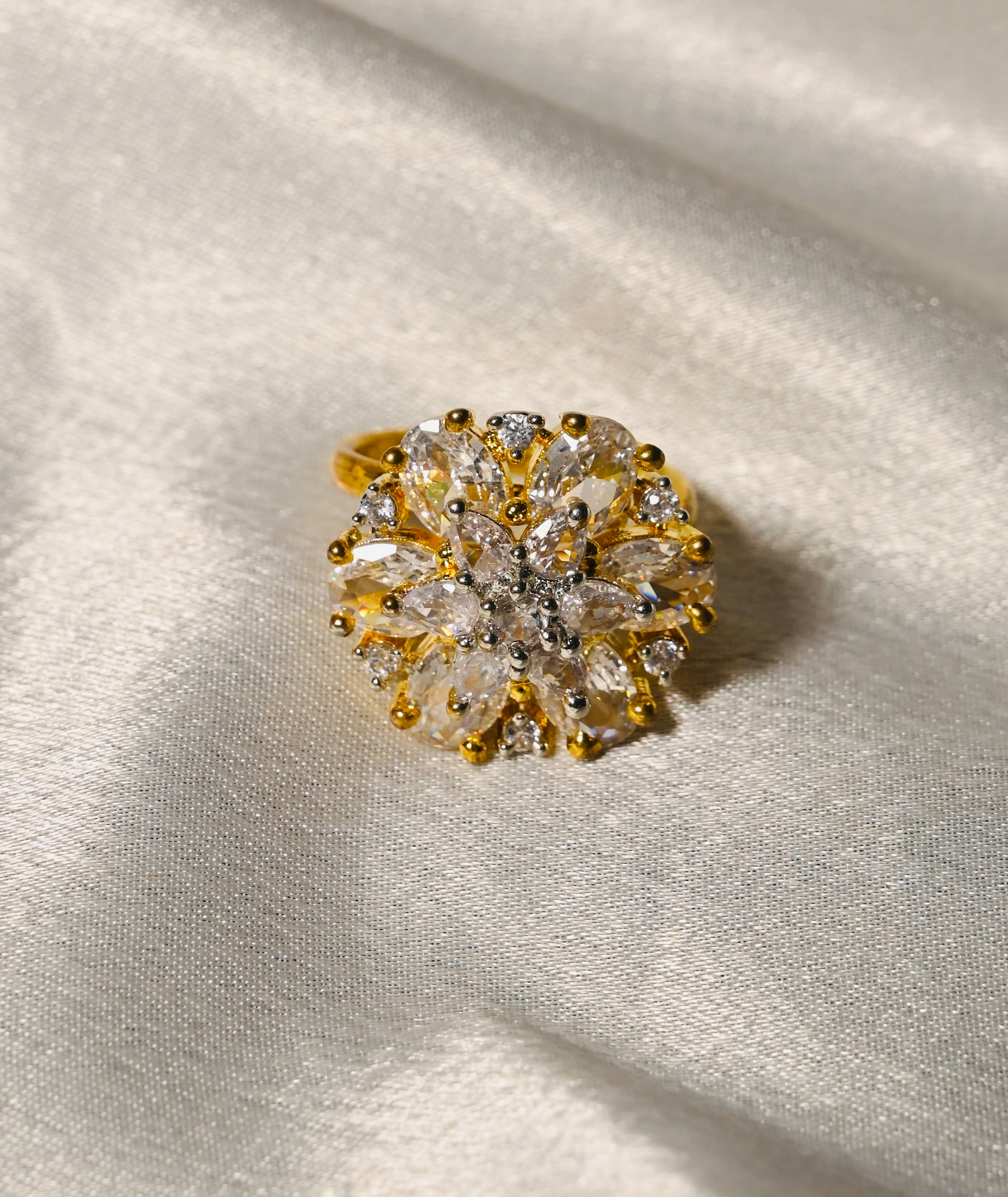 Stunning Diamond Flower Ring