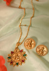 Gold Plated Ganesha Pendant Set