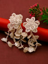 White Beads Korean Earrings