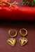 Heart Drop Golden Earrings