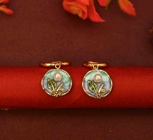 Double Shade Stylish Korean Earrings