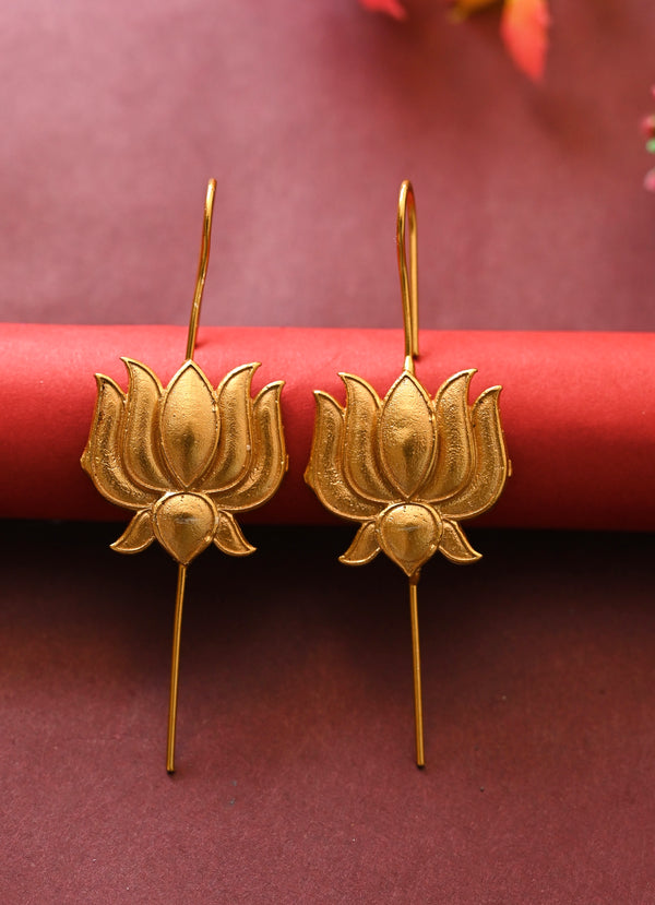 Lotus Cuff Earrings