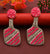 Pink Bottle Beads Earrings