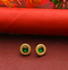 Emerald Green Round Studs