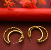 Anti-Tarnish Double Layer Big C Hoop Earrings for Women
