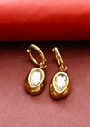 Oval Shaped Drop Earrings