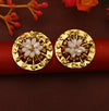 Golden Round Shape Earrings