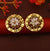 Golden Round Shape Earrings