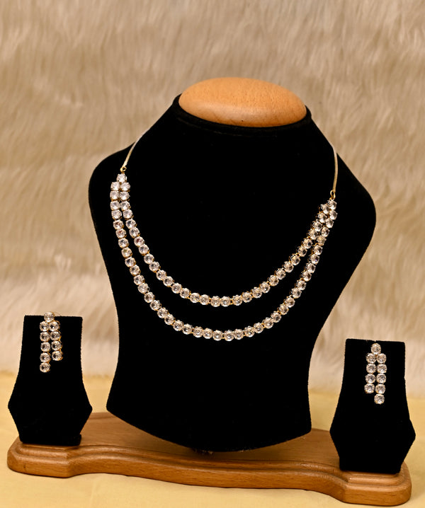 Double Layer Diamond Necklace