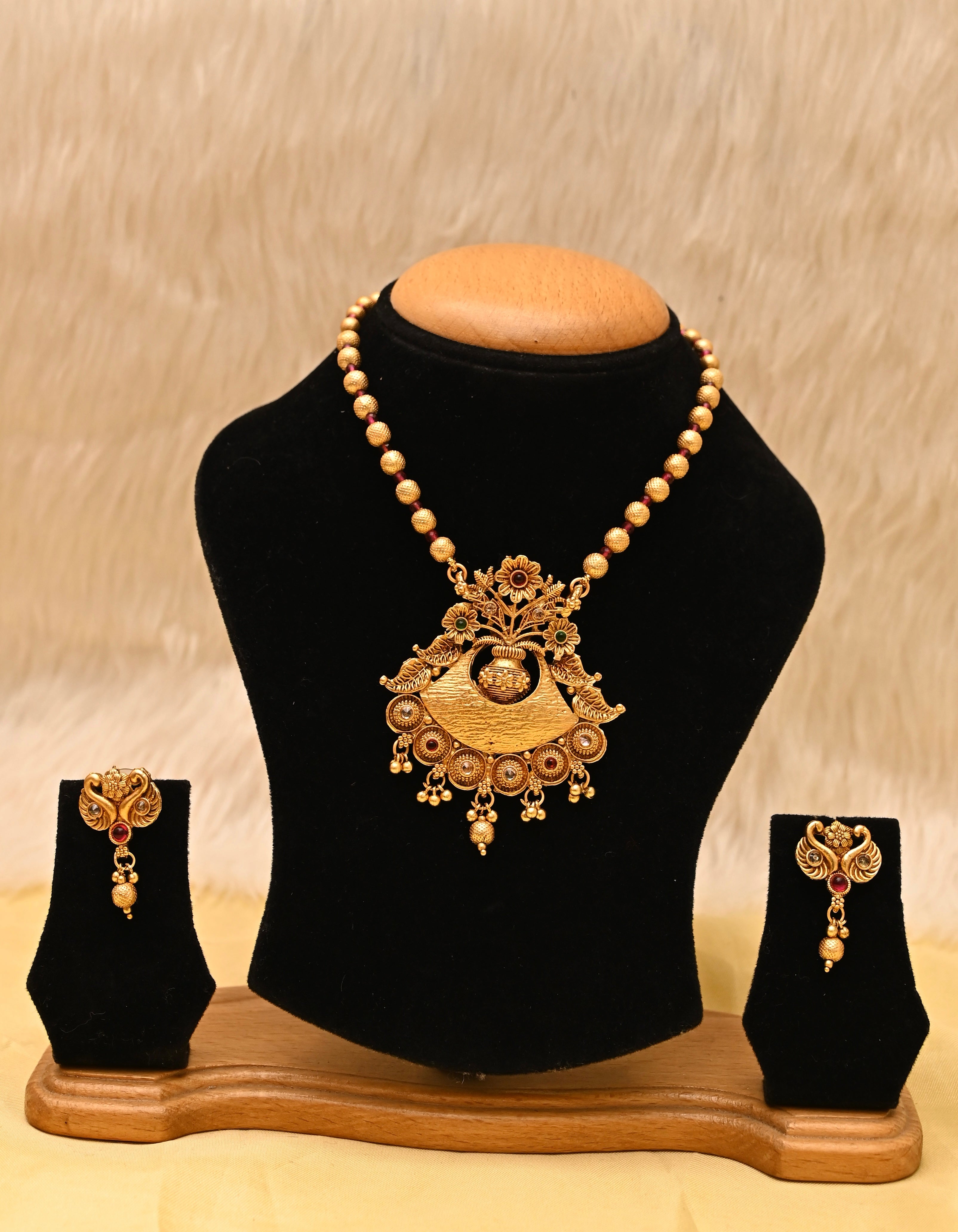 Antique Gold Plated Necklace Set