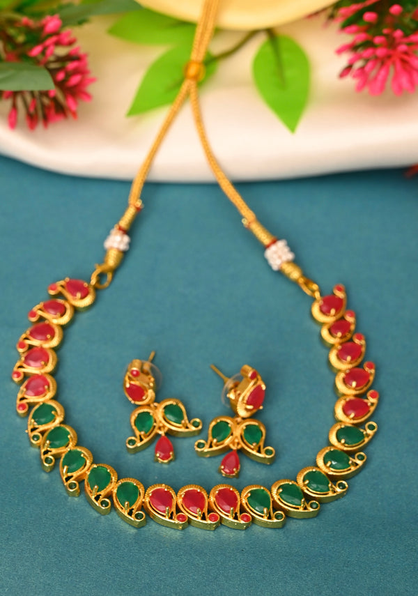 Traditional Gold Plated Choker Set