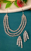 Three Layer Stunning Diamond Necklace