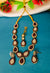Kundan Maroon & White Pearls Necklace Set