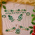 Blossom Charm: Green Handmade Beaded Floral Jewellery Set for Haldi & Mehndi