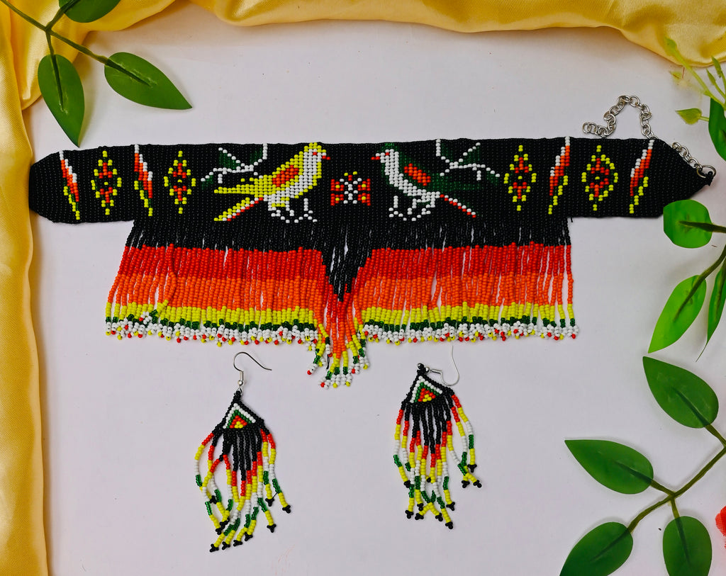 Handcrafted Birds Design Choker Set