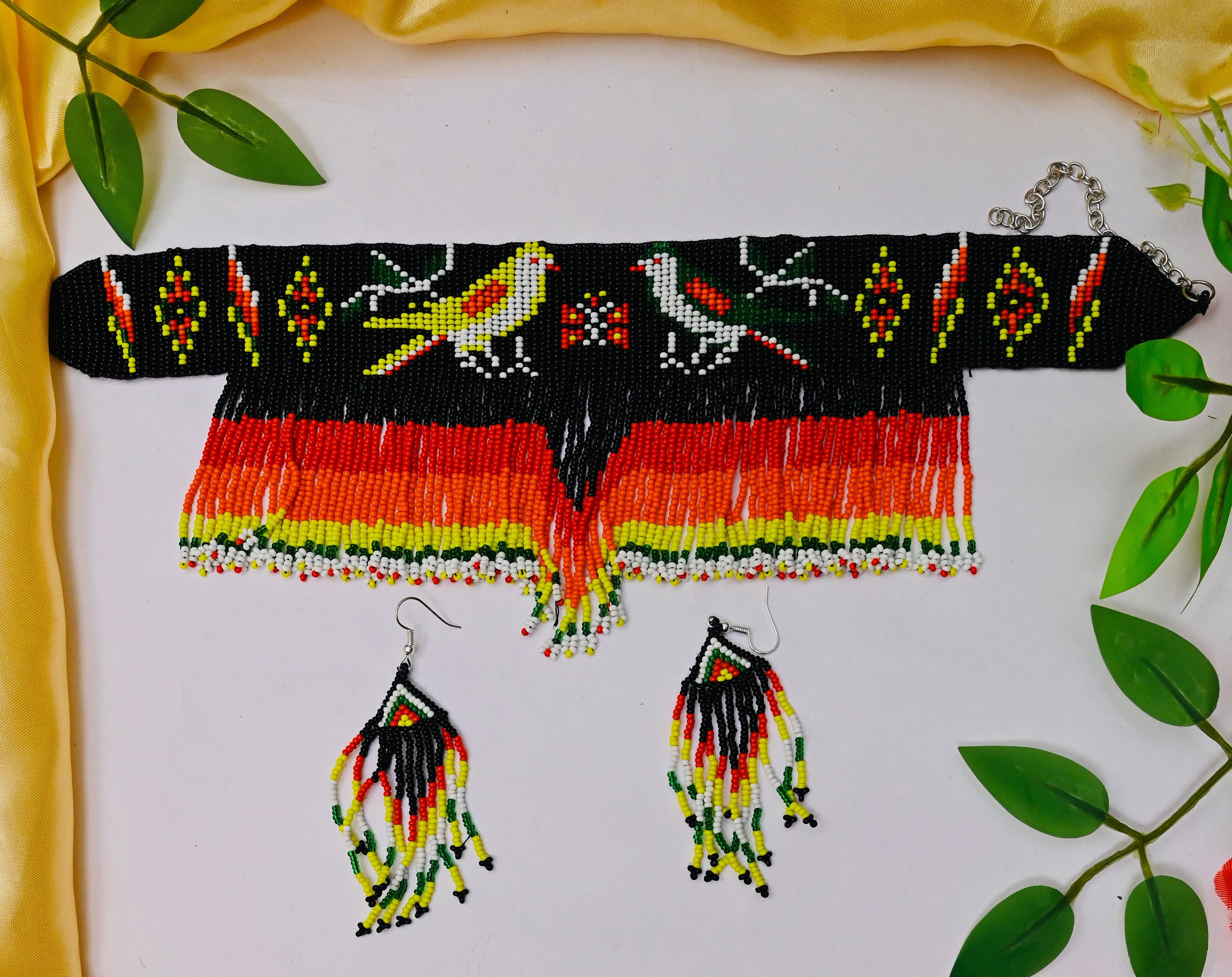 Handcrafted Birds Design Choker Set