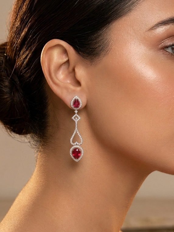Crystal Rhinestone Dangle Long Earring