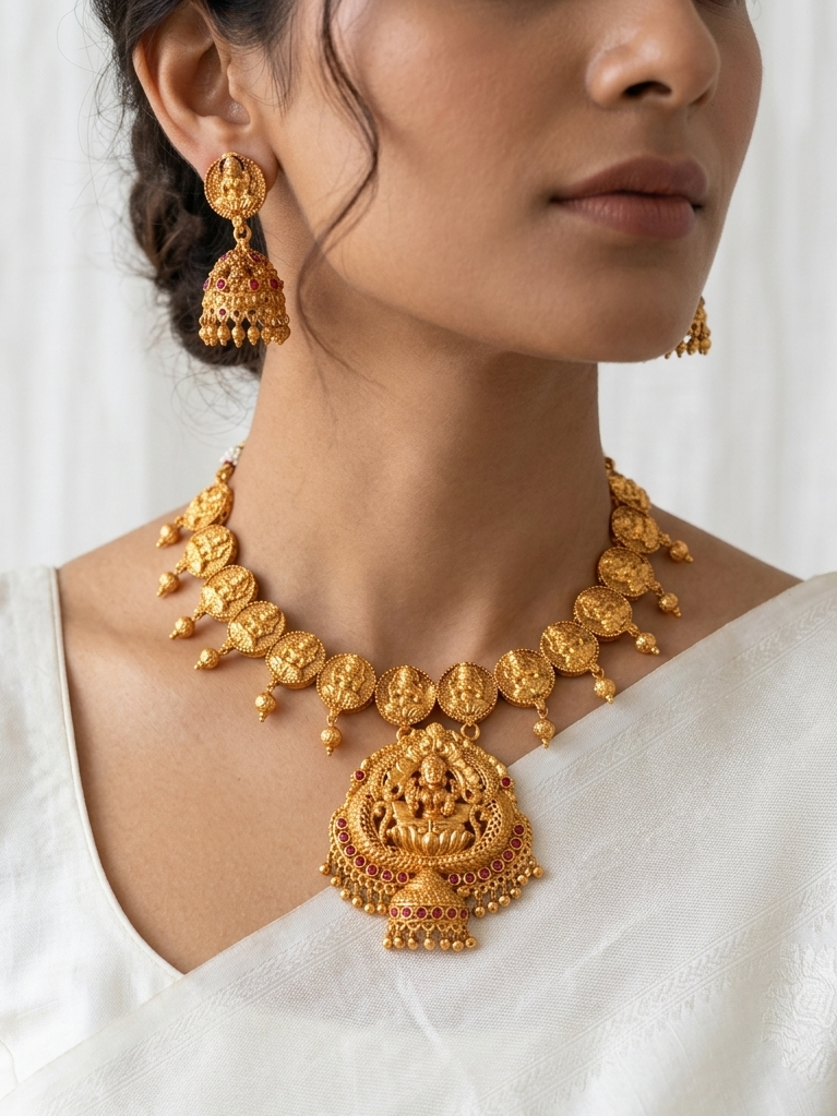 Beautiful Gold-Plated Spiritual Necklace Sets