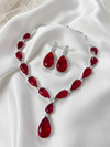 AD Black Stone Teardrop Jewelry Set