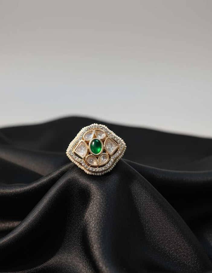 Buy Green Stone Dome Traditional Ring