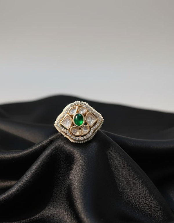Buy Green Stone Dome Traditional Ring