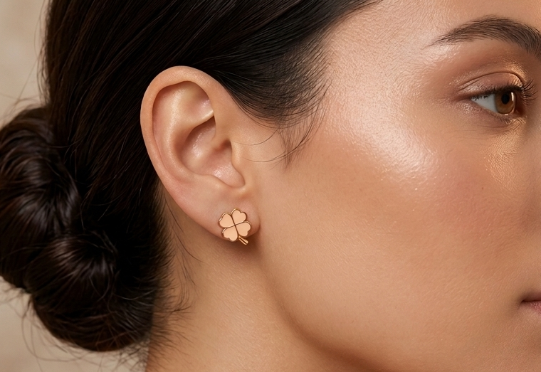 Heart Flower Beautiful Earrings