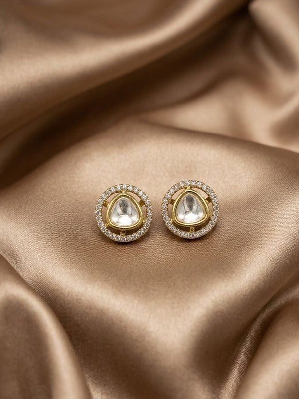 Circle Kundan Studs