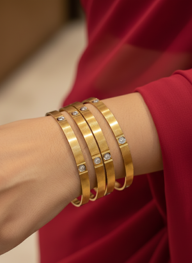 Gold Plated Designer Bangles
