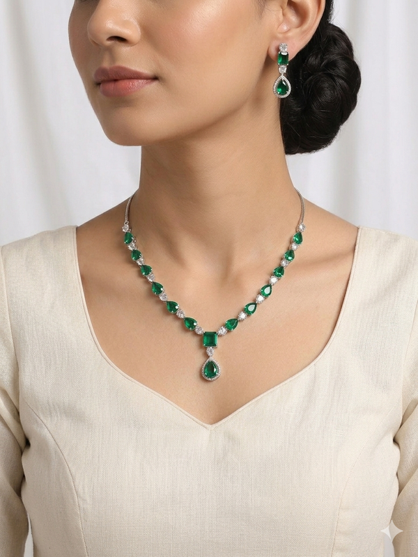 Buy AD Simple Necklace For Women/Girls