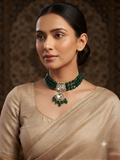 Meraki AD Stone Kundan Choker Set with Beads