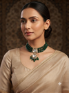 Meraki AD Stone Kundan Choker Set with Beads